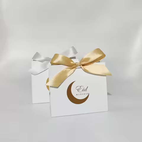 Eid Mubarak Moon Sugar Box Gift Bag Muslim Holiday Paper Bag Gurban Festival Middle East Festival Ca