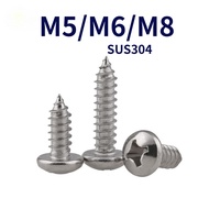 Phillips Pan Head Self Tapping Screw /Screw Plastic Wood| SUS 304 Stainless Steel  | Skru Besi M5/M6