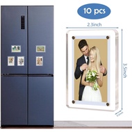 10 Pack Acrylic Fridge Magnetic Frame for-Instax Mini Picture Frame Acrylic Magnets Photo Frames for