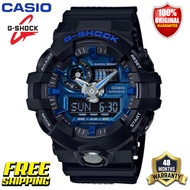 Original G-Shock GA710 Men Sport Watch Japan Quartz Movement Dual Time Display 200M Water Resistant Shockproof and Waterproof World Time LED Auto Light Sports Wrist Watches with 4 Years Warranty GA-710-1A2 (Free Shipping Ready Stock)