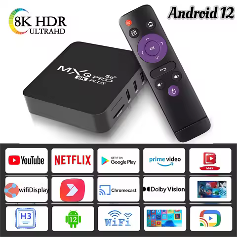 2025 NEW Smart TV Box 8K HD Android 12 Allwinner H3 2.4G&5G WIFI 3D Video Media Player Home Theater 