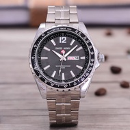 Swiss Army - Jam Tangan Pria - Silver - Stainless Steel Band - SA 5083 - Hitam T/H