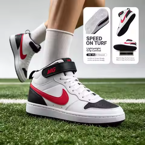 Nike Women's COURT BOROUGH MID 2 BG Fashionable Trendy Sneakers Low-Top Versatile Casual Shoes Cd778