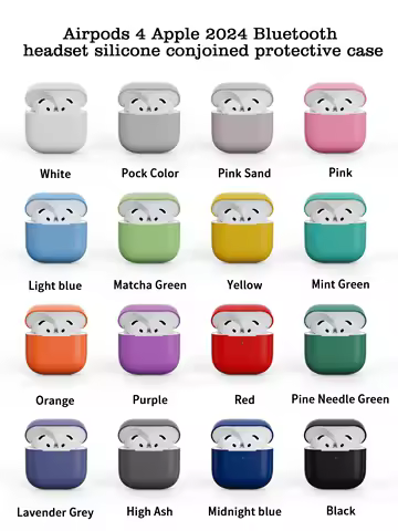 Silicone Earphone Cases For Airpods 4 Headphones Case Soft Protective Box For Airpods 4 2024 Covers