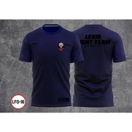 Baju 'lekir Logo'- Tshirt Dri Fit Micro Fibre Black Tshirt Jersey