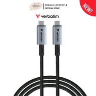Verbatim 240W USB-C to USB-C Cable 1.2m – USB4 40Gbps, 4K/120Hz Video, Kevlar-Reinforced