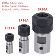【BEST HOT】 Motor Shaft Collet Chuck ER11 ER16 ER20 A 5-16mm Extension Rod Toolholder CNC❀