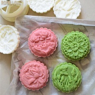 Royal Lotus Cookie Cutter Mooncake Mould Moon Cake Mold Set with Auspicious Meaning Bath Bombs DIY F