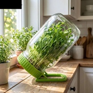 QQMALL Mason Sprouting Lid, Efficient With Bracket Germination Jar Lid, Portable Sprouting Tray Drai