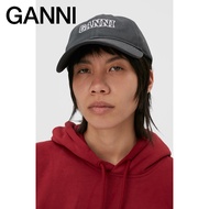 Ganni Ladies 2022 New Style Black logo Casual Sun Hat Baseball Cap Cap A4498252