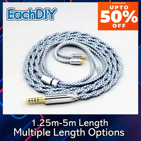 Graphene OCC Shielding Pure 99% Silver Mix Earphone Cable For Onkyo IE-C1 C2 C3 IN-EAR MONITOR ES-FC