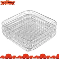 8 Inch Air Fryer Rack for Instant Vortex Air Fryer,Philips,COSORI Air Fryer,Square Three Stackable Dehydrator Racks