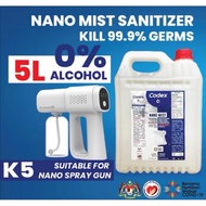 Malaysia Store Codex Nano Mist Sanitizer 5L Liquid Disinfectant Sanitizer Non-Alcohol Anti-Coronavirus K5 Spray Gun 消毒