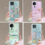 Vivo V30 V50 V40 V30E Casing Vivo V40 V30 Pro Casing Clear Shockproof Case Cartoon Cinnamoroll Melod