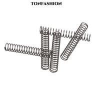 TONFASHION 10Pcs Extended Compressed Springs, 0.6mm Wire Size Silver Compression Spring, Practical 6