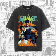 Fiego "21 SAVAGE" | Premium Oversize T-Shirt | Stone Wash | Vintage t-shirts | Washed tee | Washed T