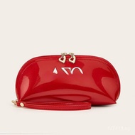 Patent Leather Large Capacity Lipstick Bag Clutch Phone Wallet Zipper Coin Purse Makeup Bag Zipper F