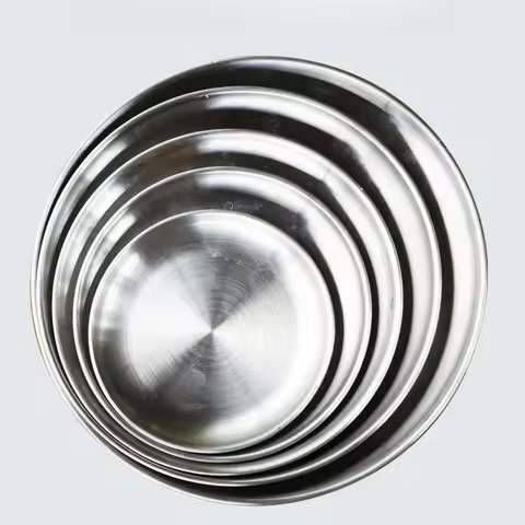 Stainless Steel Plates Korean Style Grilled Meat Plates BBQ Meat Plate Vegetable Fruit Storage Tray 