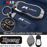 Xpeng G6 Zinc Alloy Leather Car Key Shell Key Case Key Cover Smart Key Case Protector Fashion Key Ch