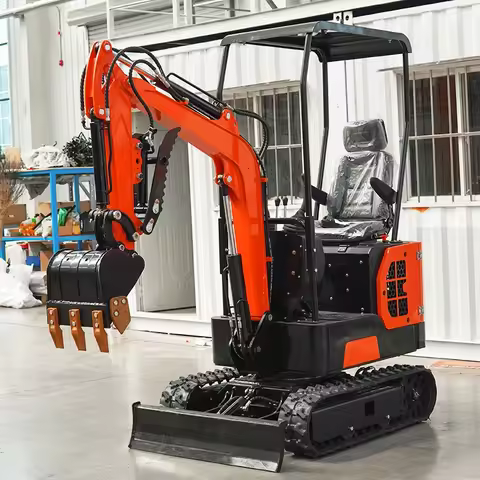 HT12 Mini Excavator Crawler Hydraulic Garden Digger Mini 1.2 Ton Bagger For Sale