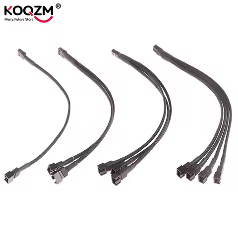 PWM Fan Splitter 4pin Adapter Cable 1 To 1 2 3 4 Computer CPU Fan Splitter PC Fan Extension Power Ca