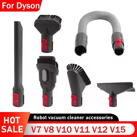 Flat Suction Nozzle Head Mattress Brush Head For Dyson V7 V8 V10 V11 V12 V15 G5 Vacuum Cleaner Round