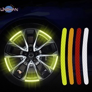 [LinshanS] 10/20/40/80Pcs Colorful Reflective Strips Car Motorcycle Wheel Hub Stickers Car Styling D