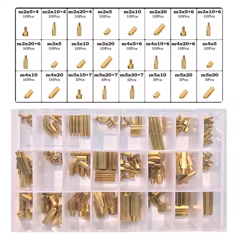 PCB Spacer M2 M2.5 M3 M4 M5 M6 Hex Brass Male Female Standoff Spacer with Screw Nut Kit Thread Pilla