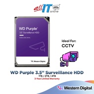 WD Western Digital Purple Surveillance Hard Drive HDD 3.5" for CCTV (1TB / 2TB / 4TB / 6TB / 8TB)