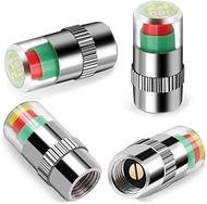 SAFELIFE 4 Pack 2.4 Bar 36PSI Car Tire Pressure Monitor Valve Stem Caps Sensor Indicator Easy to Rea