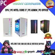 Cpu Rakitan Core i7 2600 Ram 16 Gb Ssd 128 Gb Hdd 500 Gb Pc office Pc admin