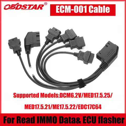 Flasher ECU OBDSTAR ECM-001 Cable for X300 Classic G3/ DC706 Read IMMO Data for DCM6.2V/MED17.5.25/M
