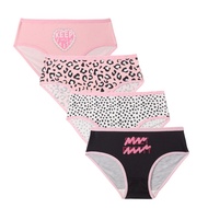 New 4PCS Childrens Panties Alphabet Printed Breathable Triangle Panties Girls Student Panties Teenag