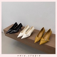 1NIE.STUDIO | 5cm Pointed Toe High Heels – High Quality Soft Leather, Stylish & Elegant Design for W