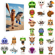 （AAA-HOT） 2025 Italian Brainrot Advent Calendar Tung Tung Tung Sahur Tralalelo Tralala Christmas Cou