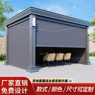 Pavilion Yard Louvered Electric Gazebo Aluminum Alloy Modern Sunshade Canopy Courtyard Outdoor Garde