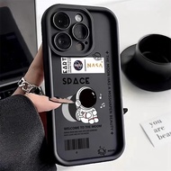 For VIVO Y27 Y35 Y36 Y50 Y30 Y30i Y51 Y31 Y77 Y75 Y55 Y78 Y91 Y93 Y95 Y91i Y91C T1 5G Phone Casing Fashion Astronaut Landing on the moon Soft Silicone Shockproof Shell