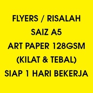 FLYERS SAIZ A5 1000 PCS SIAP 1 HARI