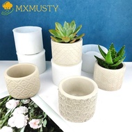 MXMUSTY Flower Pot Mold Resin Cylindrical Succulent Flowerpot Gardening Cement Succulent Pot Mold