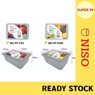 (10 PCS) NISO Rectangular Disposable Plastic Food Container / Kotak Durian PP750-10S PP1000-10S