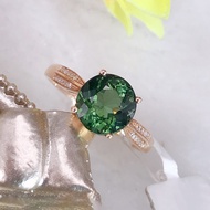 Yaweiya (Jewelry) Jewelry, Simple Fashionable Natural Tourmaline Ring 2.4ct, 18k with Diamond Inlaid