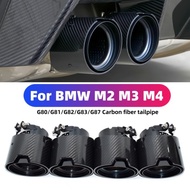 Compatible with 2020-2025 BMW M2, M3, M4 carbon fiber tailpipe, G80, G81, G82, G83, G84 black nozzle