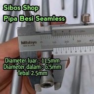 Seamless Iron Pipe Od 11.5mm Id 6.5mm Thickness 2.5mm Length 20cm to 100cm