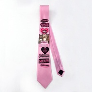 Tie Shirt Men Women Jk Literary Girl Niche College Y2k Accessories Design Sense Pink Three Cats 8/28