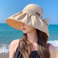 Big Brim New Topless Hat Female Summer Sun Hat Cover Face UV Sun Protection Hat UV Protection Fisherman Sun Hat