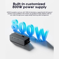 EGPU Docking Station with 800W PSU PCIe 4.0 X4 External GPU Dock Maximum Support 600W Graphics Card 