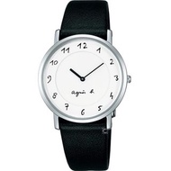 agnes b. 手錶 簡約手繪時標石英錶 7N00-0BC0S / BG4001P1手繪手錶 agnes b.經典手錶(無錶帶)
