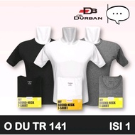 PUTIH HITAM Teracotta19 - Men's T-Shirt/ T Shirt DURBAN DU TR 141 O-NECK COTTON White, Black, Gray [