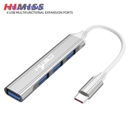 HIMISS USB C Hub 4-Port USB Hub Slim Mini Data Adapter Multiport Dongle With Cable For Laptop PC Printer Flash Drive