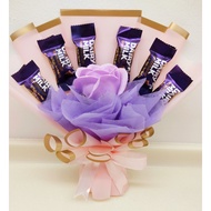 Soap rose Flower with Mini Chocolate Cadbury Bouquet Budget bunga for Birthday Present/Valentine/ Mo